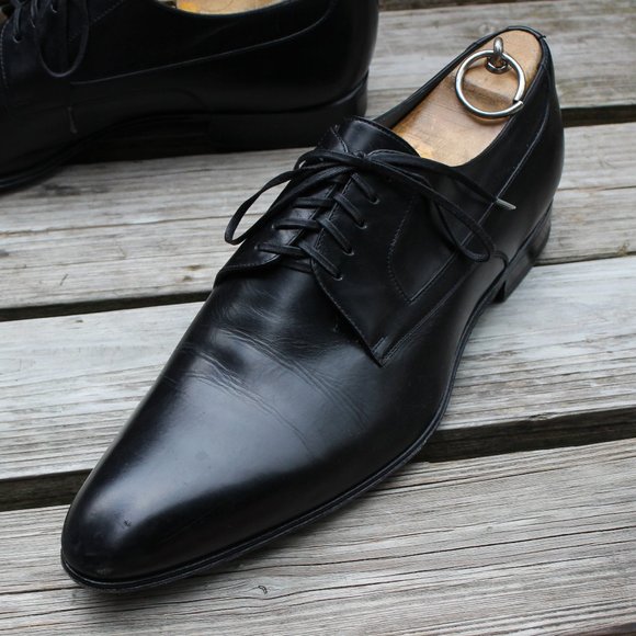 Dior Black Calfskin Leather Derby, EU size 41.5, Made in Italy, GUC - Picture 6 of 13